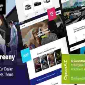 Greeny Theme GPL Electric Car Dealership WordPress Theme
