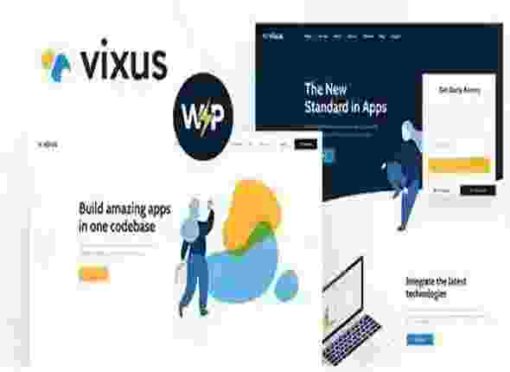 Vixus Theme GPL Startup & Mobile App WordPress Landing Page Theme